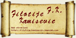 Filotije Kamišević vizit kartica